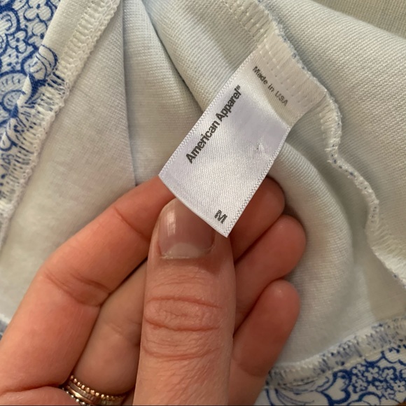 White and Blue Floral American Apparel Tank Dress✨ - Picture 4 of 5